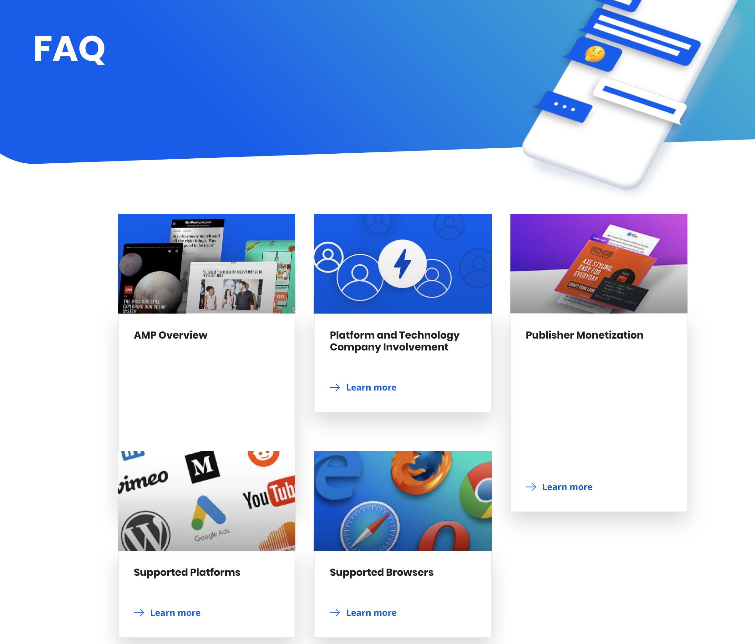 AMP FAQ card layout broken · Issue #3111 · ampproject/amp.dev · GitHub