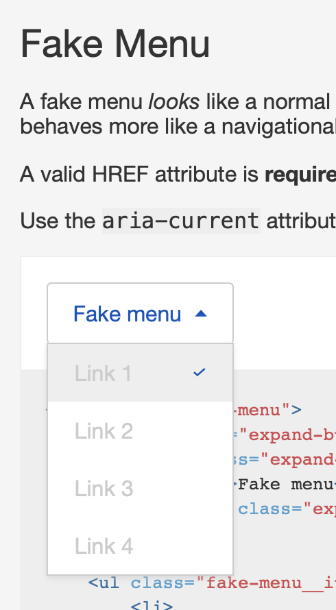 Fake Menu Code Fake Menu: link colours are broken (DS4) · Issue #648 · eBay/skin · GitHub