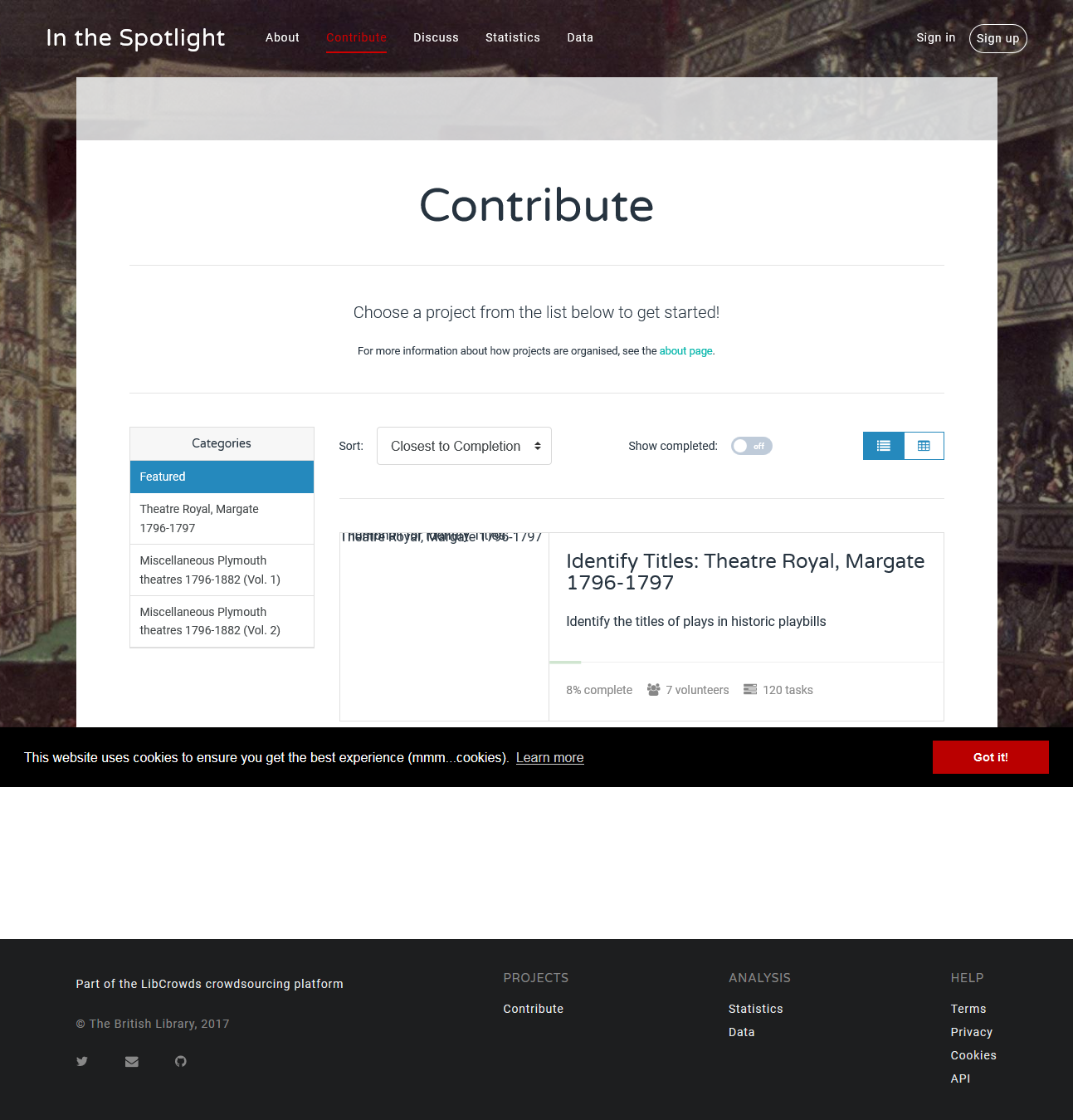 cached description progress markers playbills_libcrowds_com_contribute