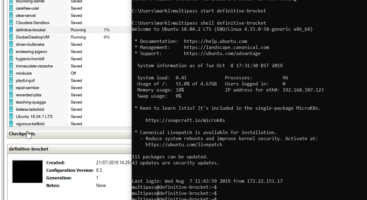 Lost all multipass instances after Windows update (Win10 Pro) · Issue