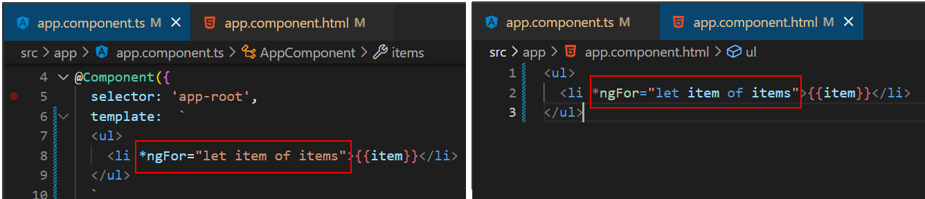 Color schemes for inline template · Issue #50 · ghaschel/vscode-angular ...