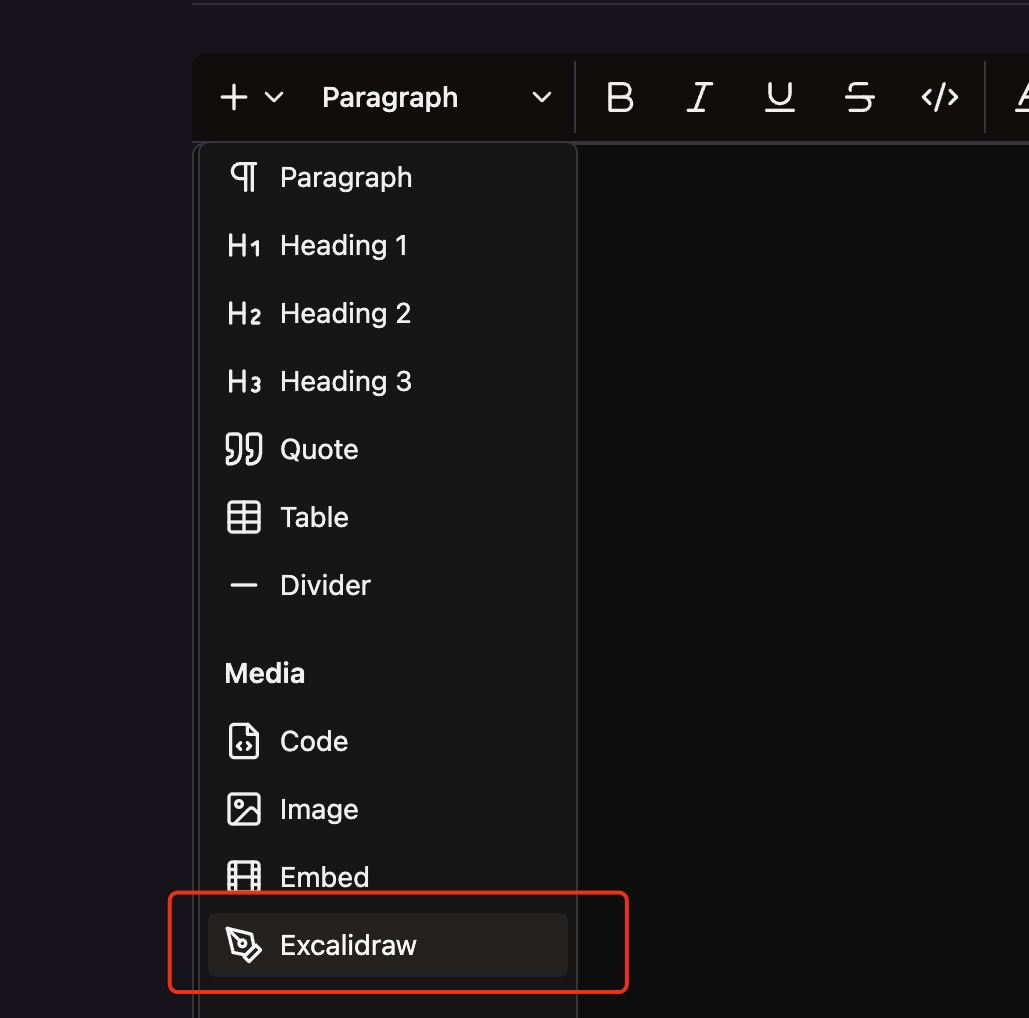 Error inserting excalidraw to the editor issue 2741 udecode plate