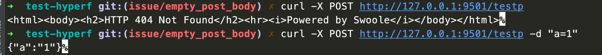 [BUG] 2.0 POST 空BODY时，报404错误。 · Issue #2022 · hyperf/hyperf · GitHub