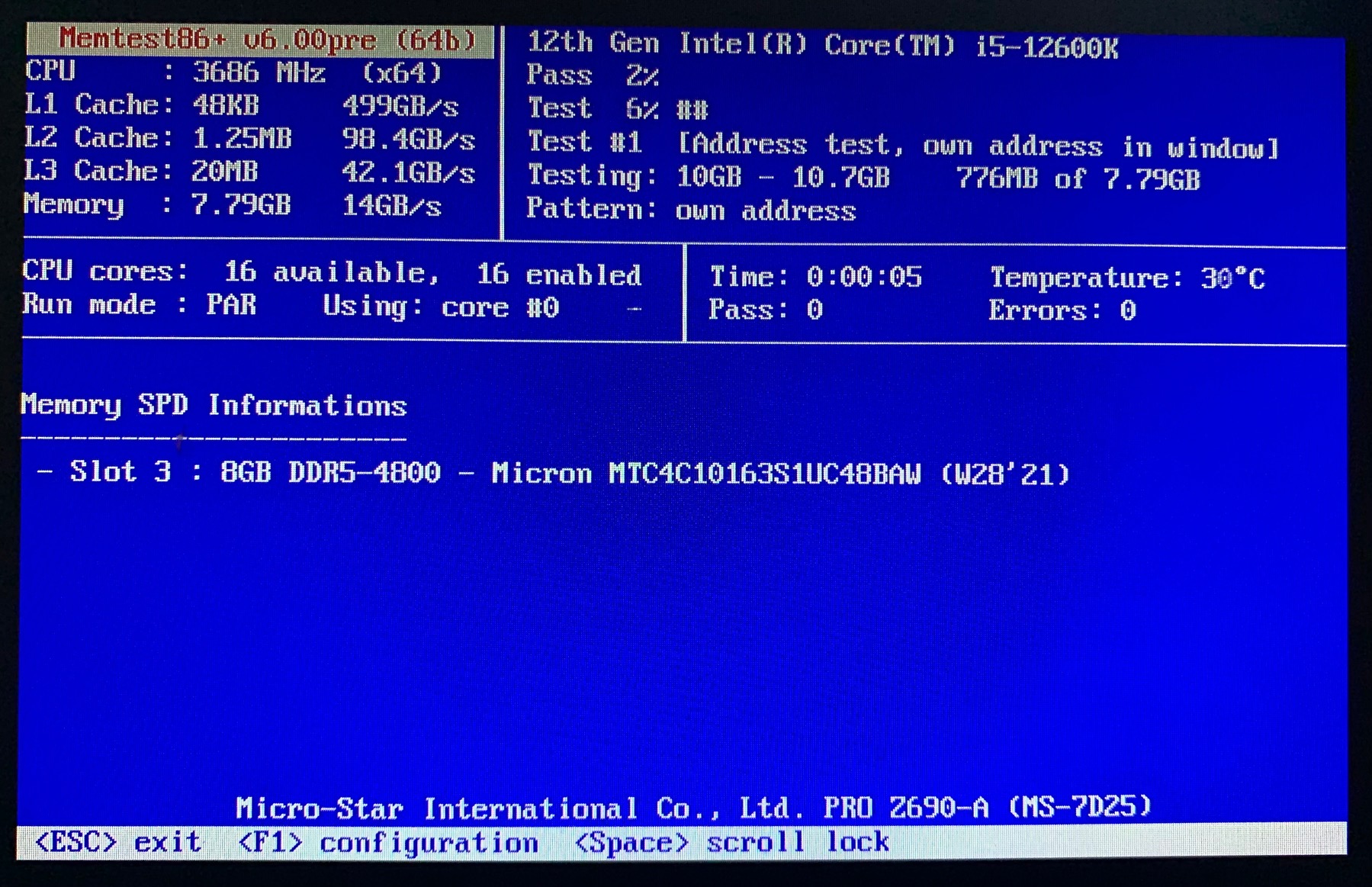 Post your Memtest86+ v6 screenshots here! · memtest86plus