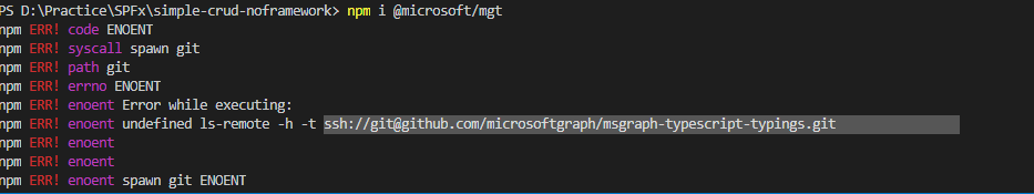 [BUG] npm install @micrsoft/mgt is not working · Issue #283 ...