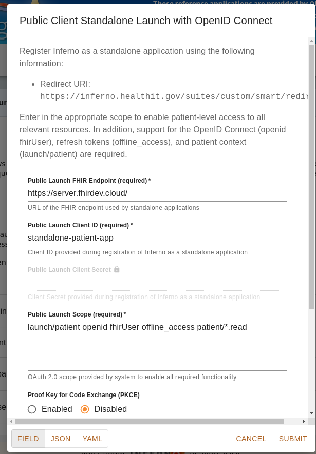 (g10) 6.1 Public Client Standalone Launch can not set client secret ...