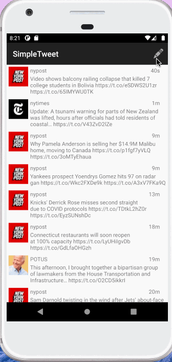 GitHub - myumbla3/SimpleTweet: Simple Twitter version