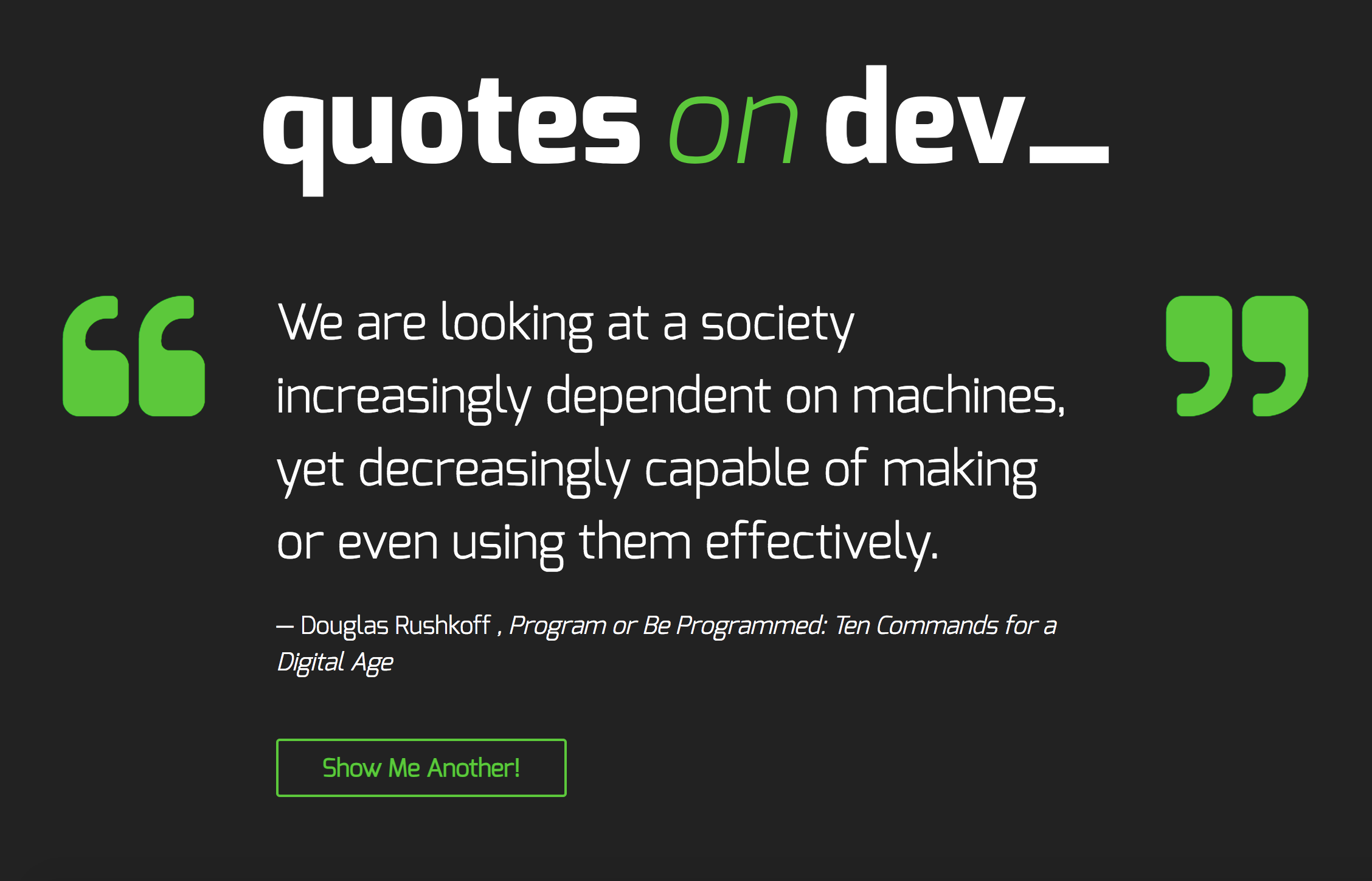 GitHub - im-chang/Quotes-On-Dev: Quotes on Dev is a website that ...