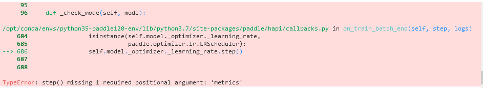 step() missing 1 required positional argument: 'metrics' · Issue #40436 ...