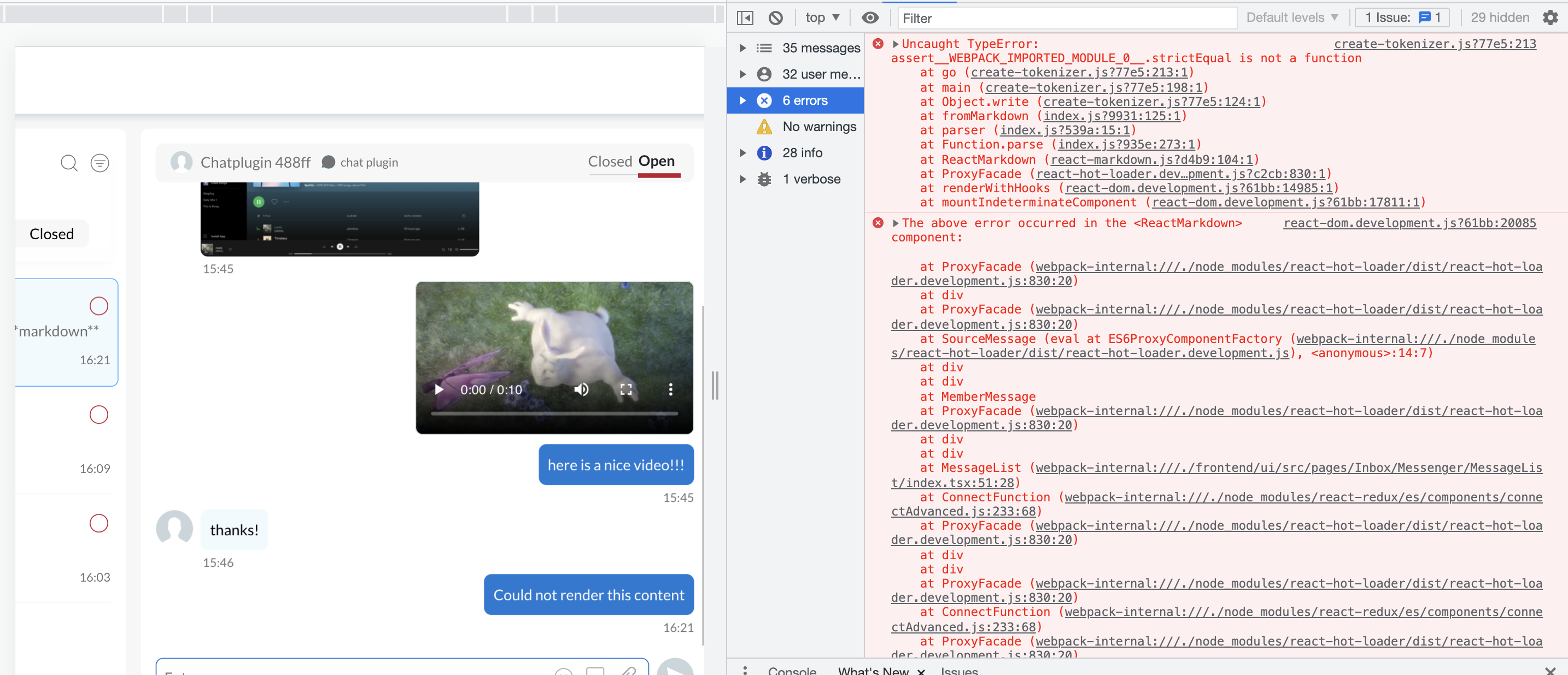 ReactMarkdown error · Issue #2766 · airyhq/airy · GitHub