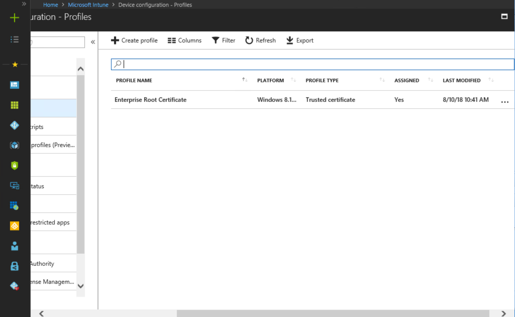IntuneDeviceConfigurationCreateProfile 1