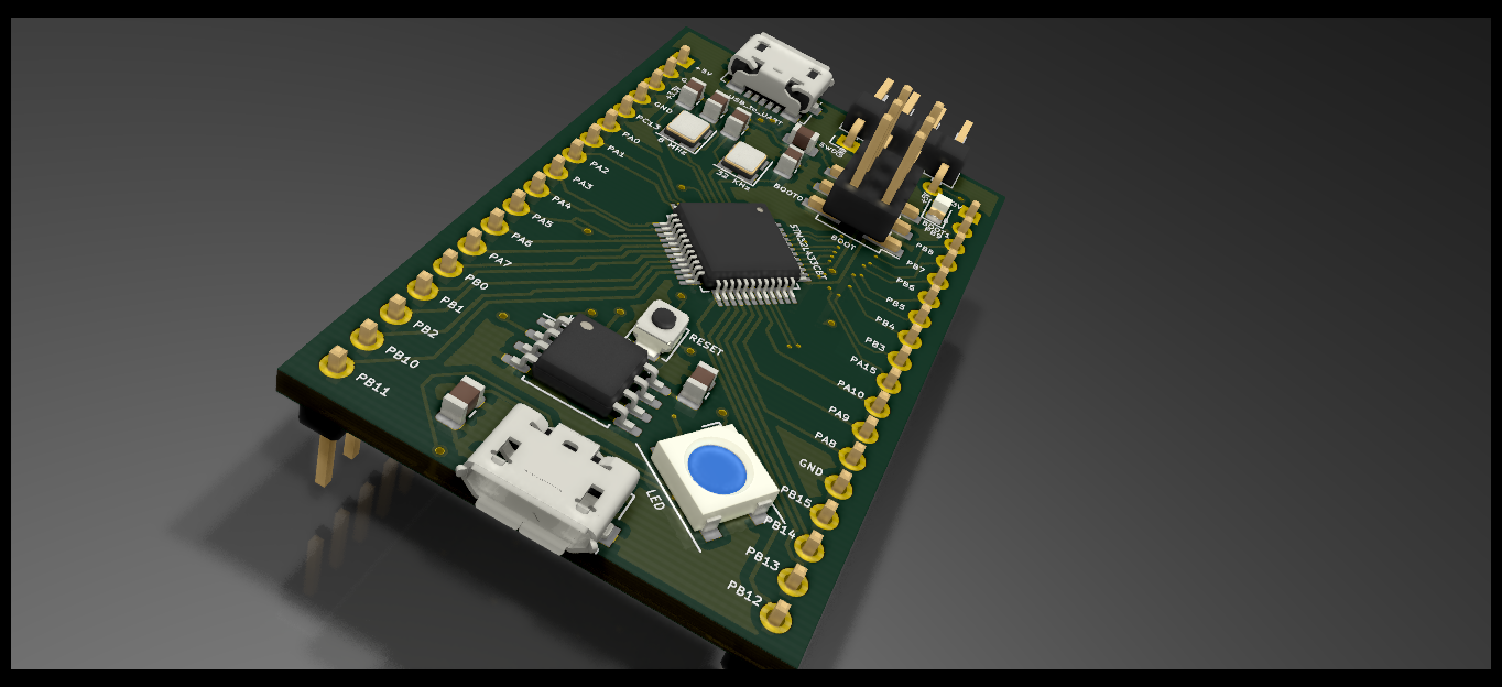 STM32L433CBT Dev Board, from the project README