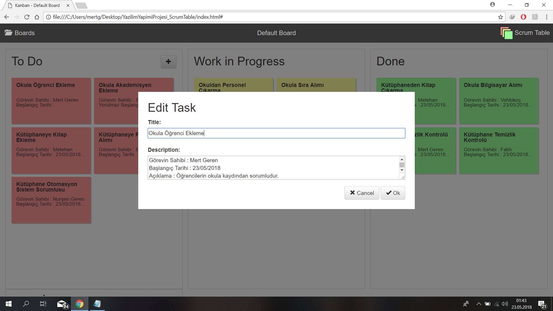 GitHub - mertgeren/YazilimYapimiProje_ScrumTable: Donem Projesi (Scrum ...