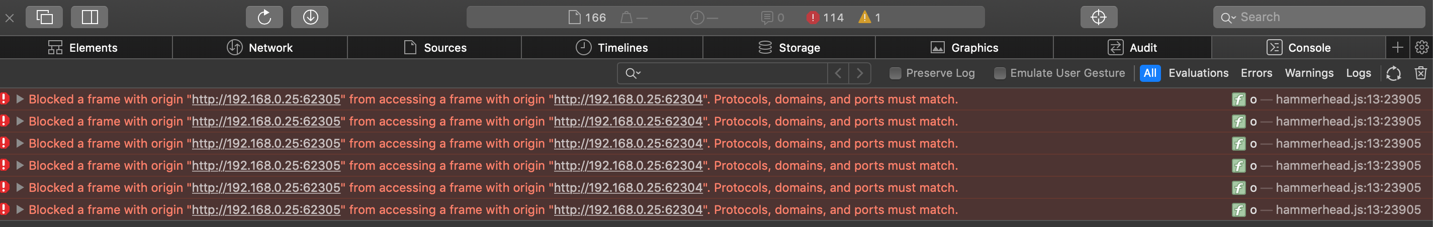 blocked-frame-error
