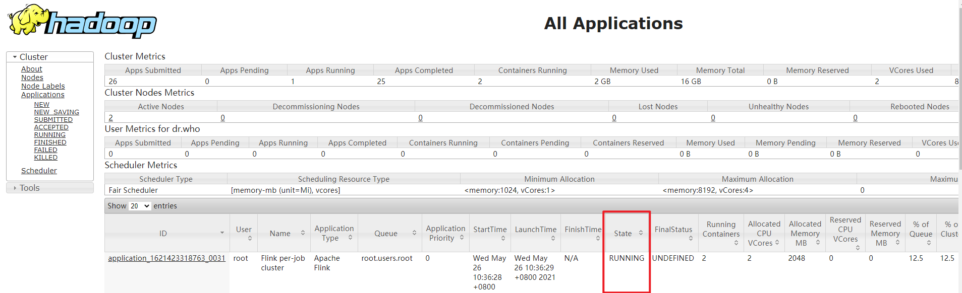 The flink job is running on yarn, but failed on DS · Issue 5548