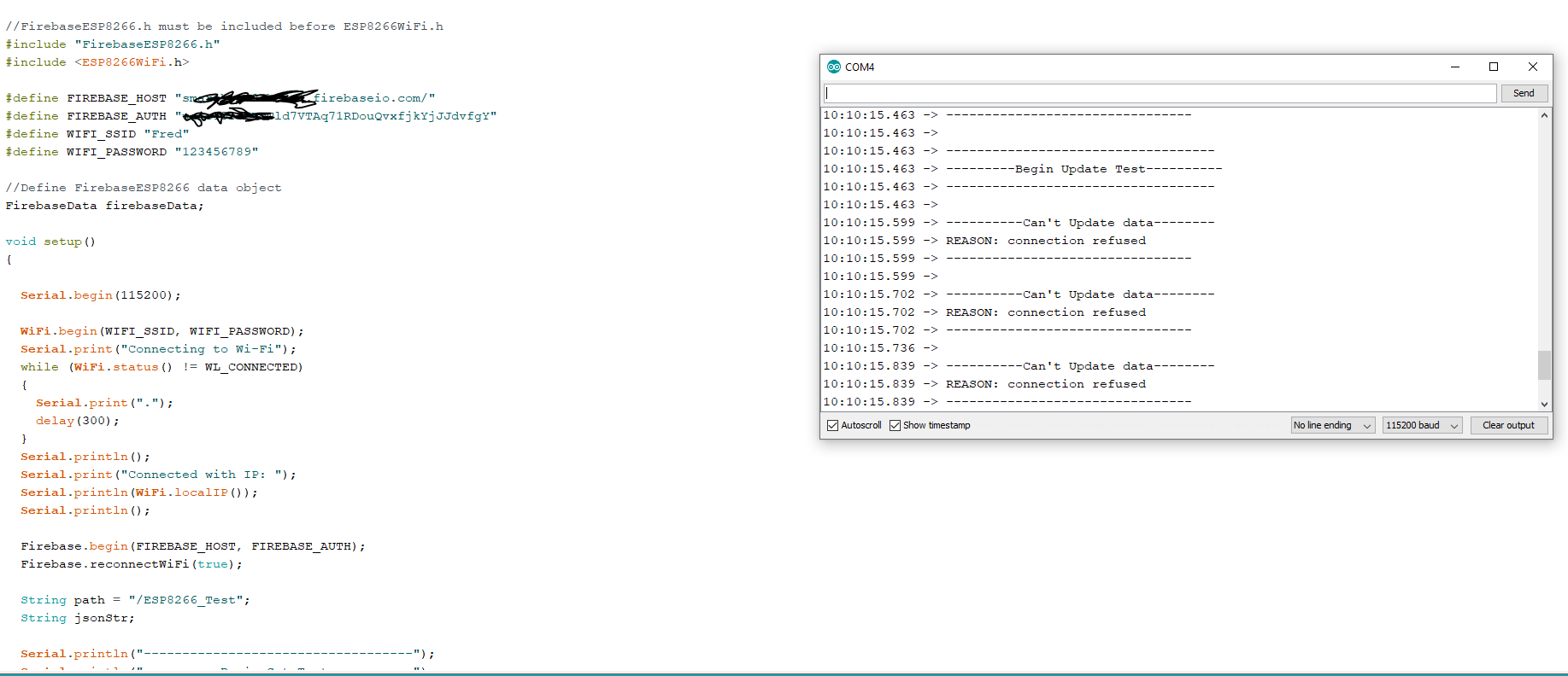 firebaseData.errorReason() returns "Connection refused" · Issue #5 ...