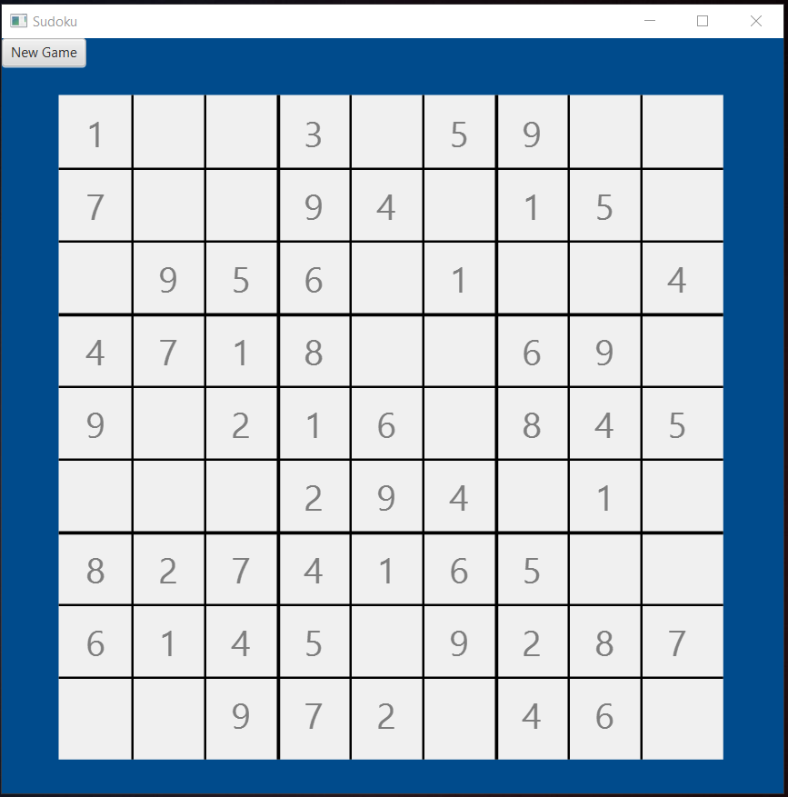 GitHub - robertirm/sudoku: Simple Sudoku game using JavaFX