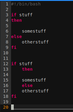 rainbow plugin interferes with bash syntax highlighting in if-then-else ...