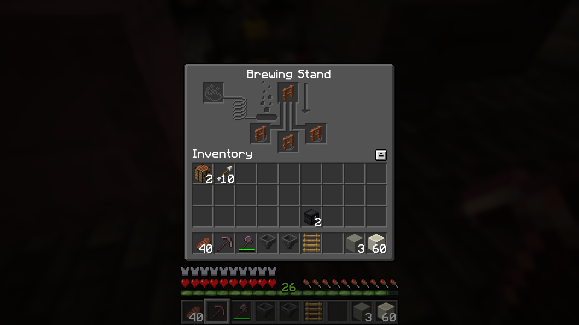 Hoppers can push any item type into a brewing stand. Charm issues