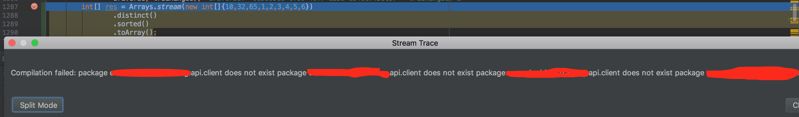 Java Stream Debugger plugin works fine for standalone application, but ...