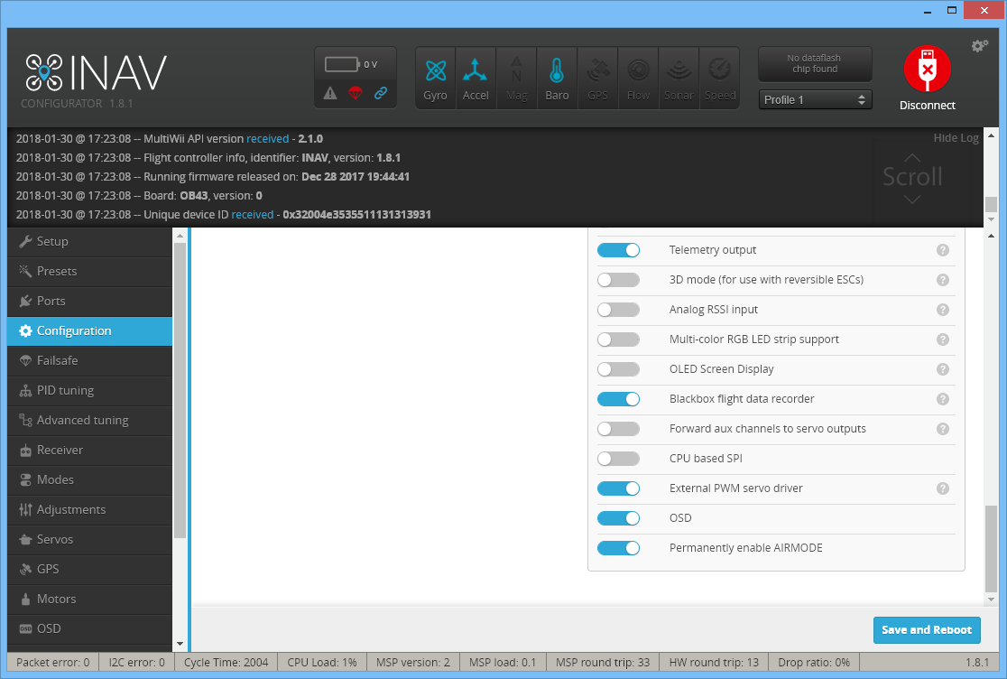 PCA9685 not working for omnibus F4 v2 · Issue 2704 · iNavFlight/inav