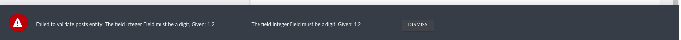 Error message repeated