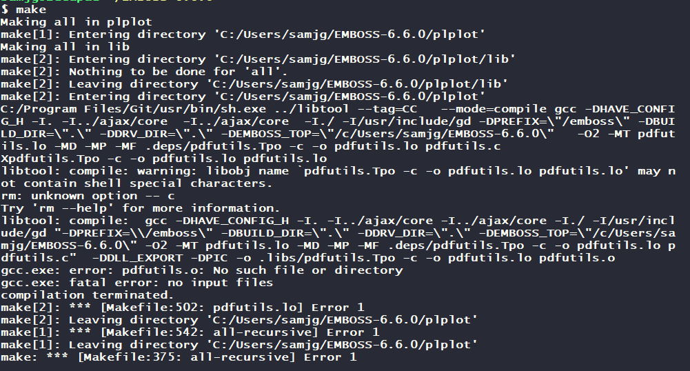 Compile EMBOSS using git bash · Issue 865 · RobertsLab/resources · GitHub