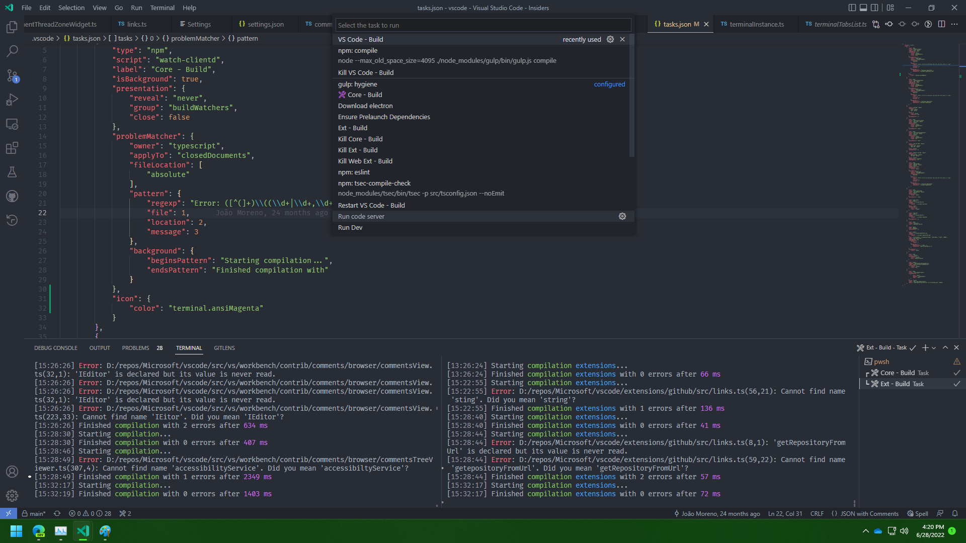 No task color in terminal tab · Issue #153490 · microsoft/vscode · GitHub