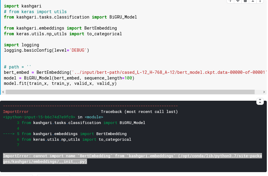 [Question] ImportError: cannot import name 'BertEmbedding' from ...