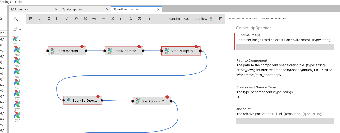 Airflow runtime components are showing runtime image as text field ...