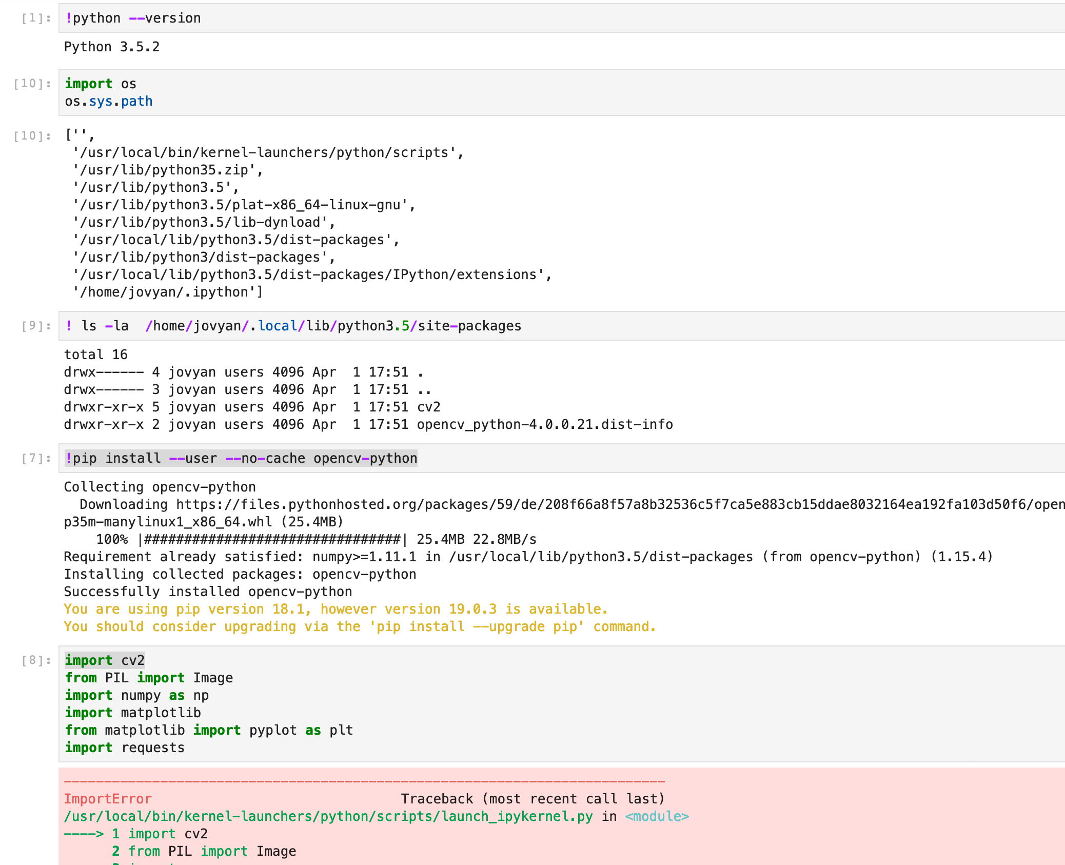 how to import a module folder in python jupyter notebook