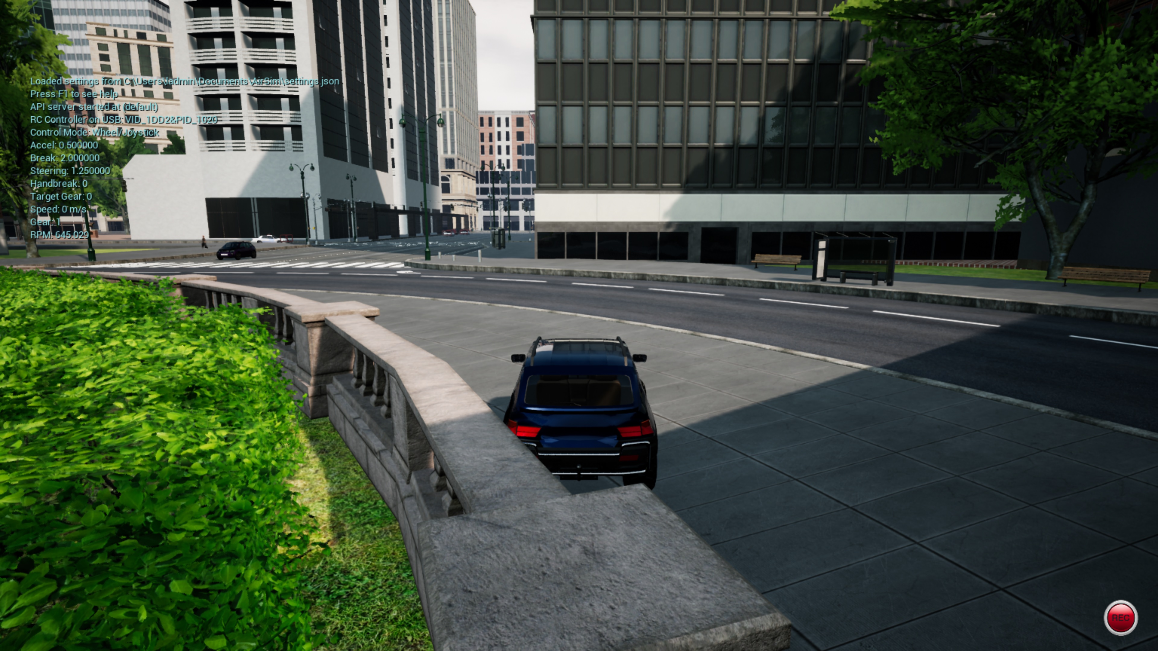 Steering wheel and pedals not working in city environment · Issue 986