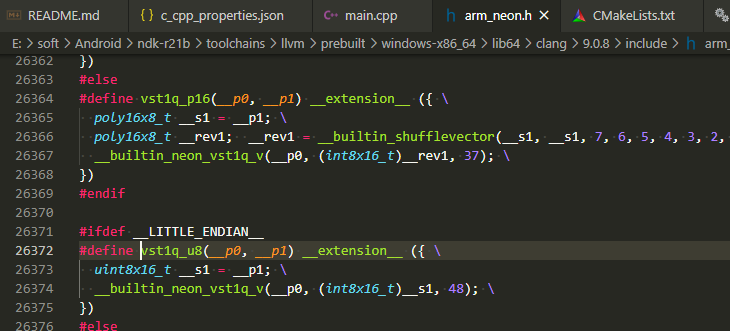 undefined identifier "__builtin_neon_vst1_v" for NDK-r21b arm64-v8a ...