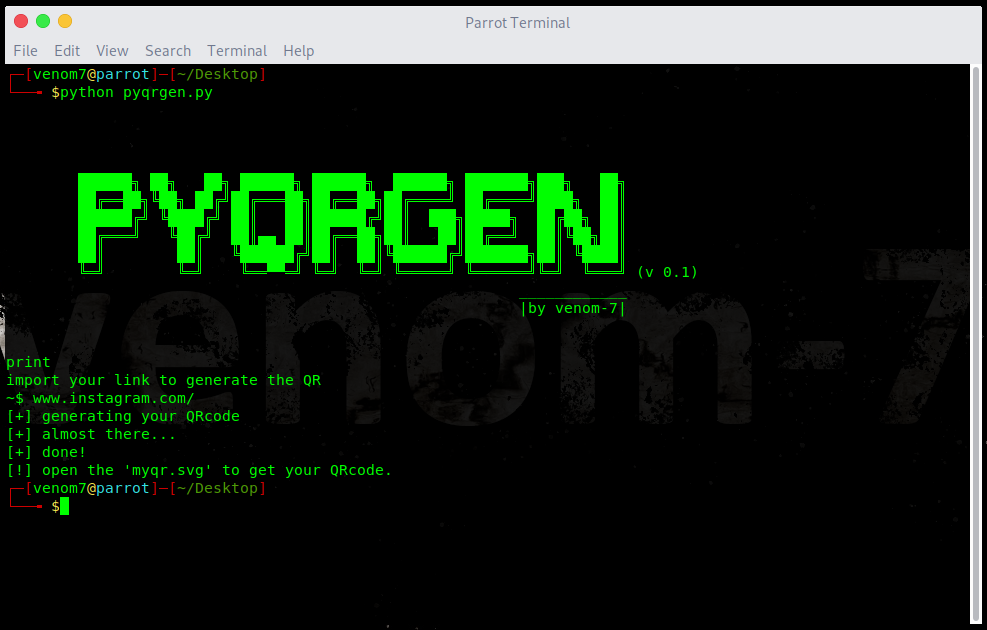 GitHub - ShamsParvezArka/PyQRgen: QR code generator