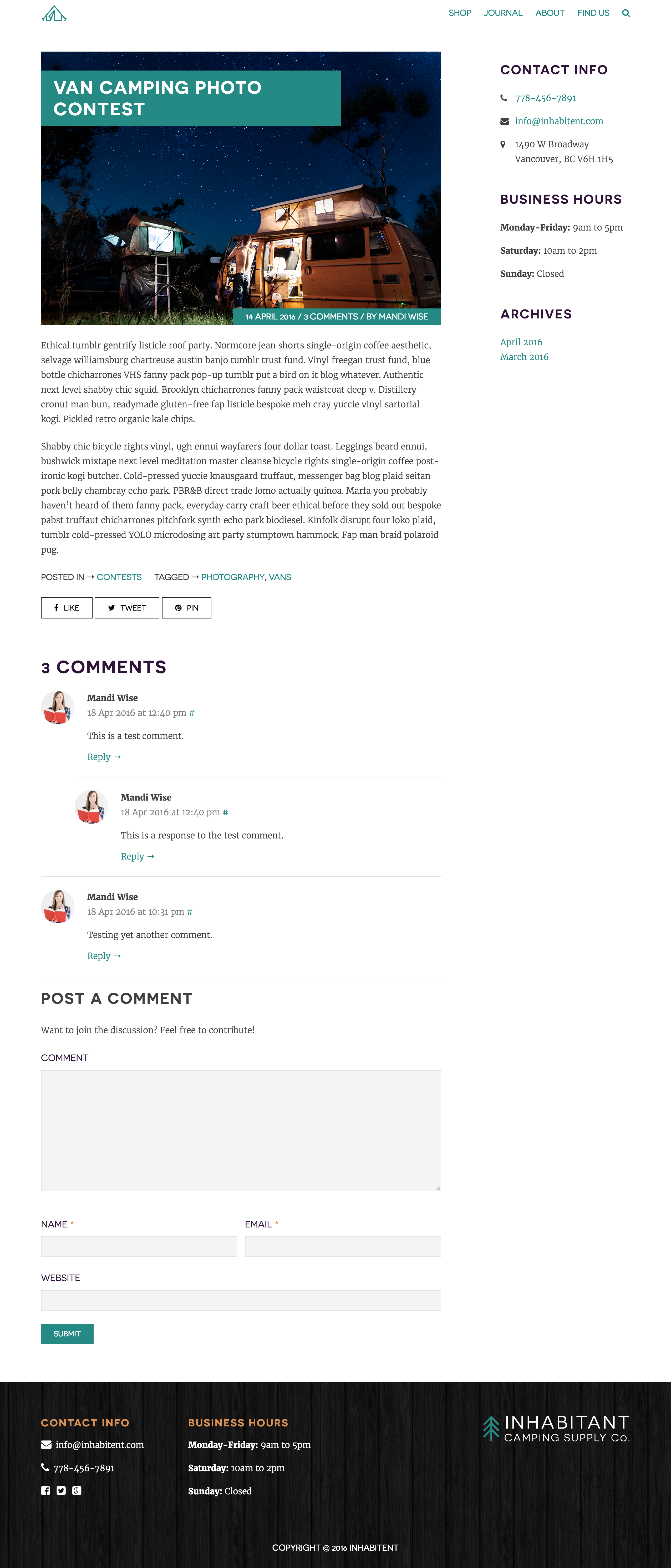 GitHub - shwilliam/tent: 🏕 A camping-inspired WP theme and plugin ...