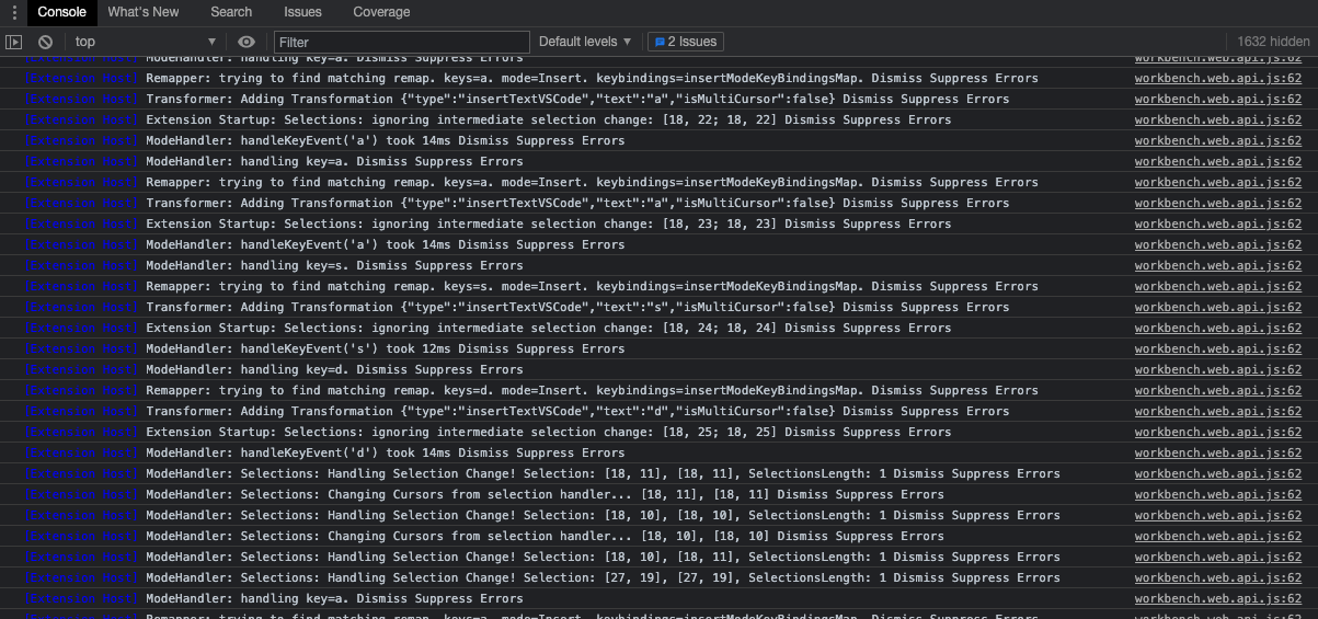 Debug logs are shown independently of Log Level on VS Code web · Issue ...