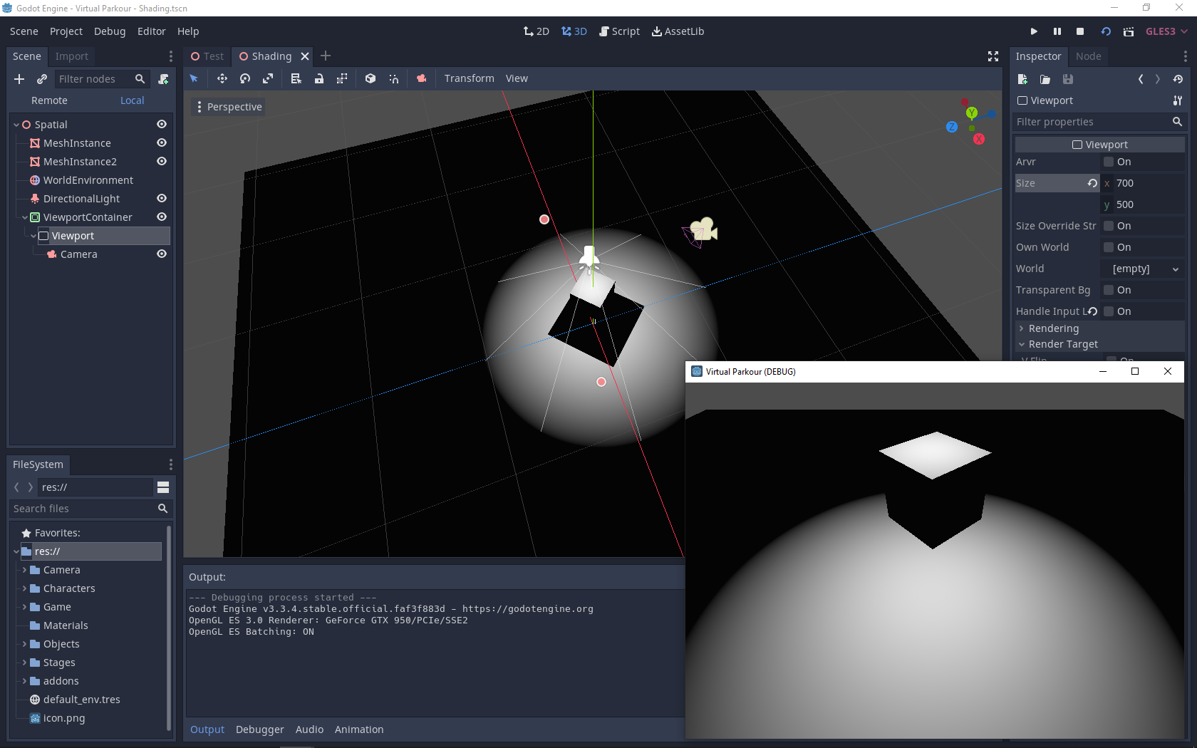 Can't cast shadows on other objects when camera is child of viewport ...