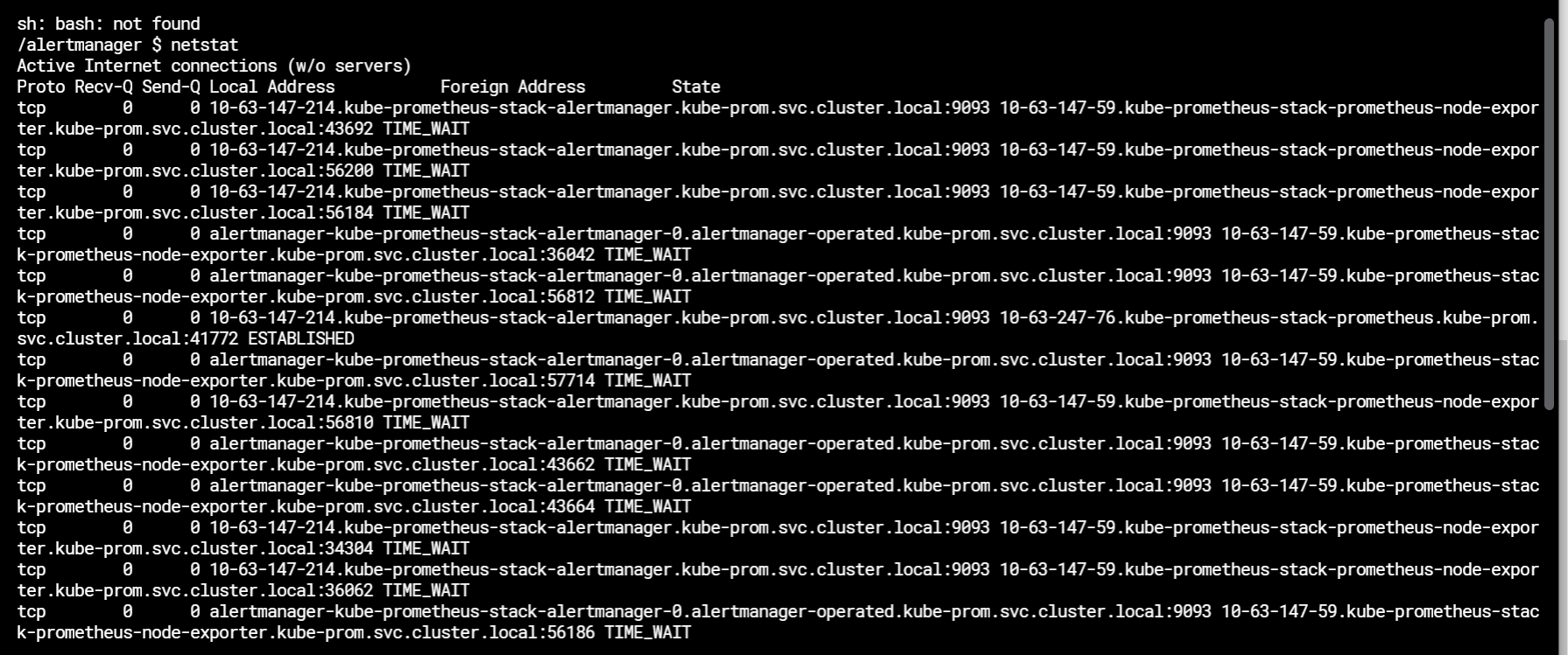 unable to reach alertmanager through ingress for kubeprometheusstack