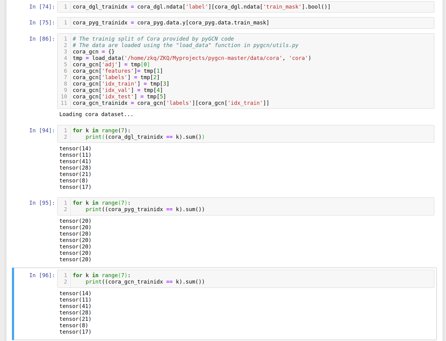 Different Split of Cora Dataset · Issue #891 · pyg-team/pytorch ...