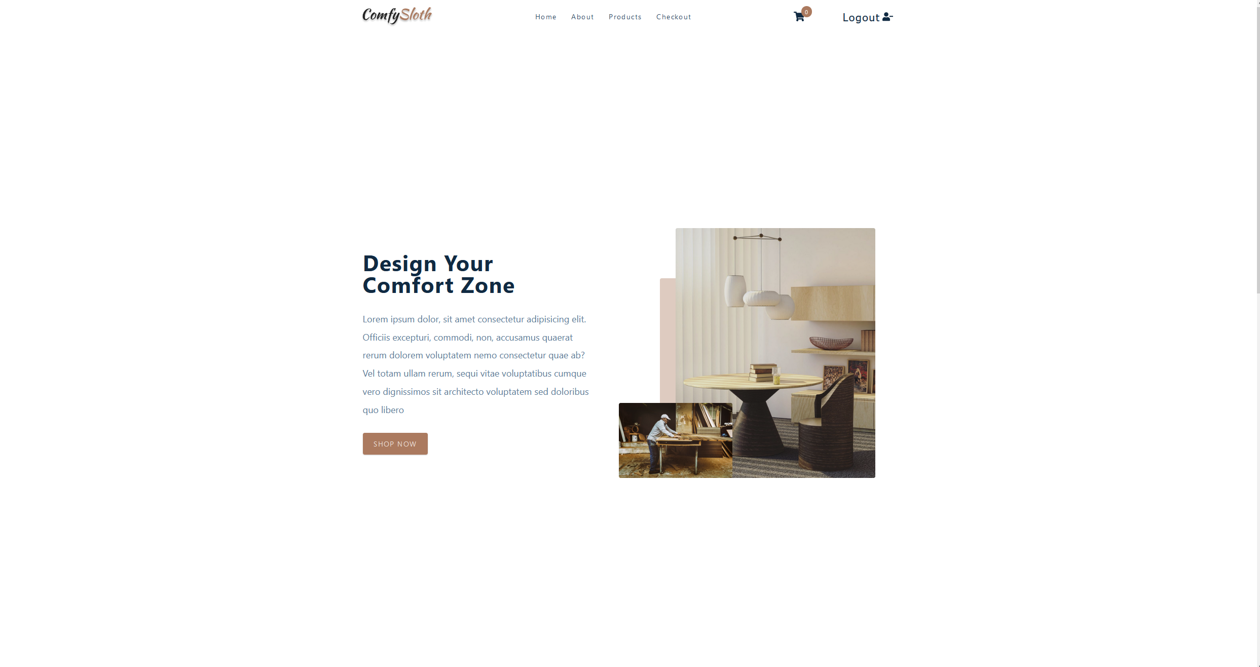 React-Comfy_Sloth-Homepage