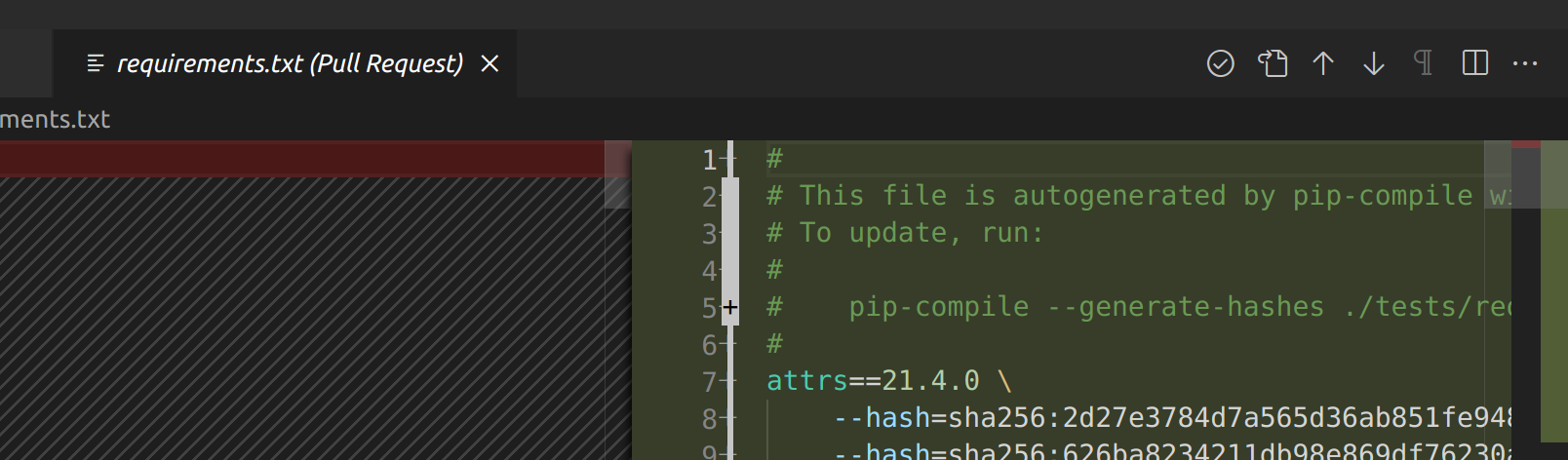 multi-line comment marker remains when you move between files in diff ...