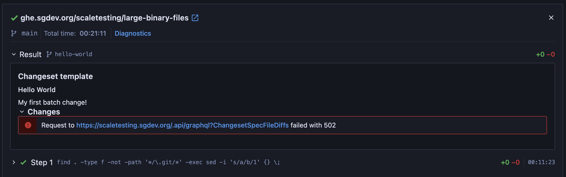 scaletesting: Unable to display diff with binaries · Issue #44953 ...