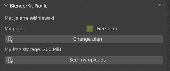BlenderKit profile