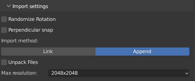 import settings