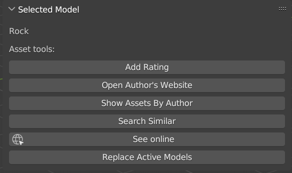 selected model