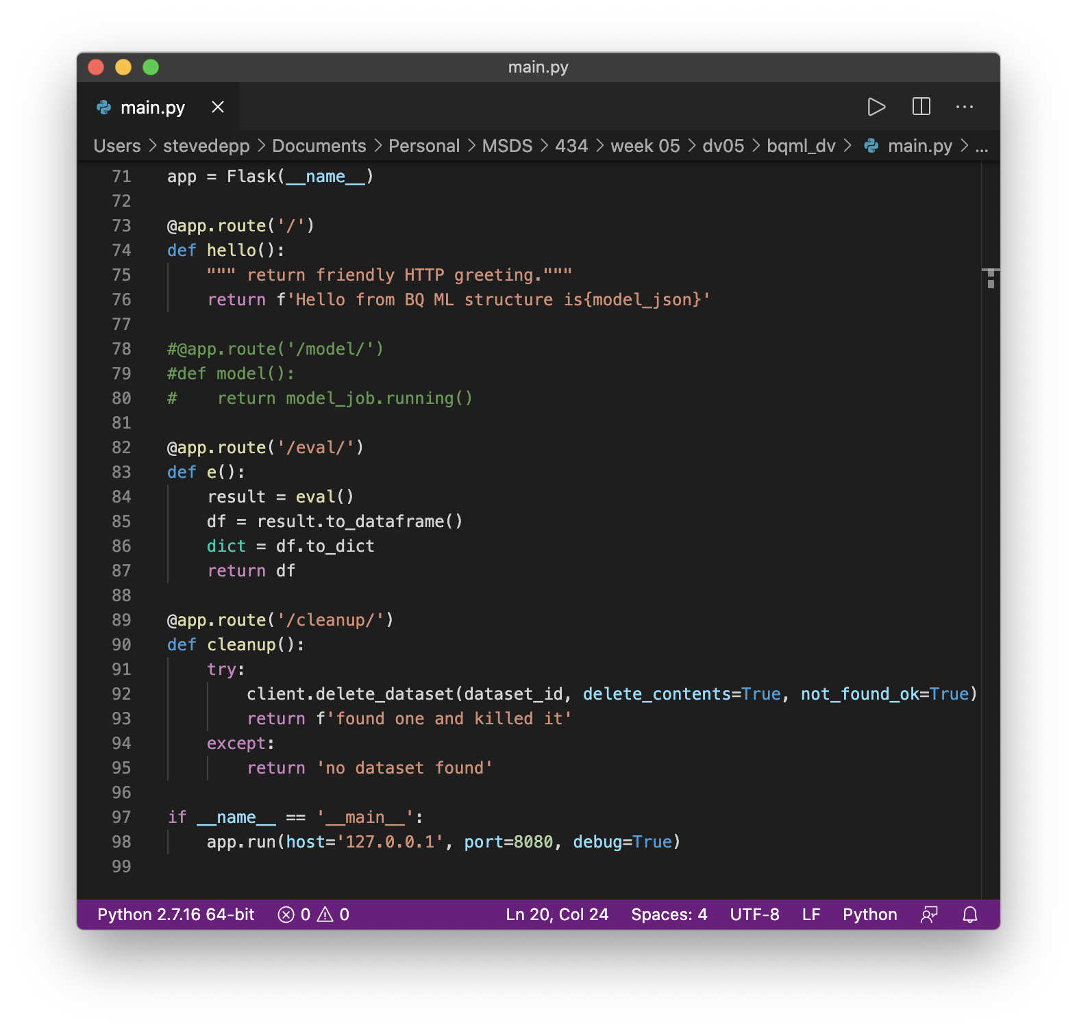 GitHub - stevedepp/bqml: a GCP BQ ML model to be deployed on GAE