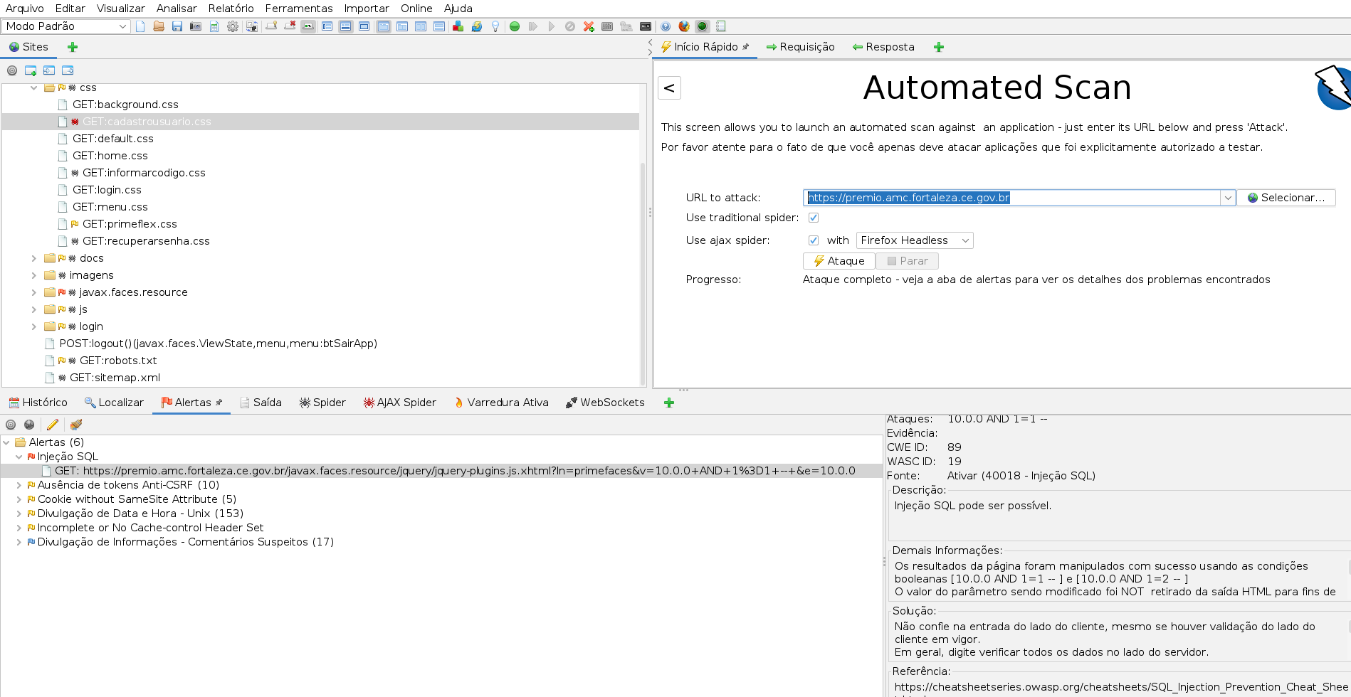 Potential SQLi False Positive · Issue #6911 · zaproxy/zaproxy · GitHub