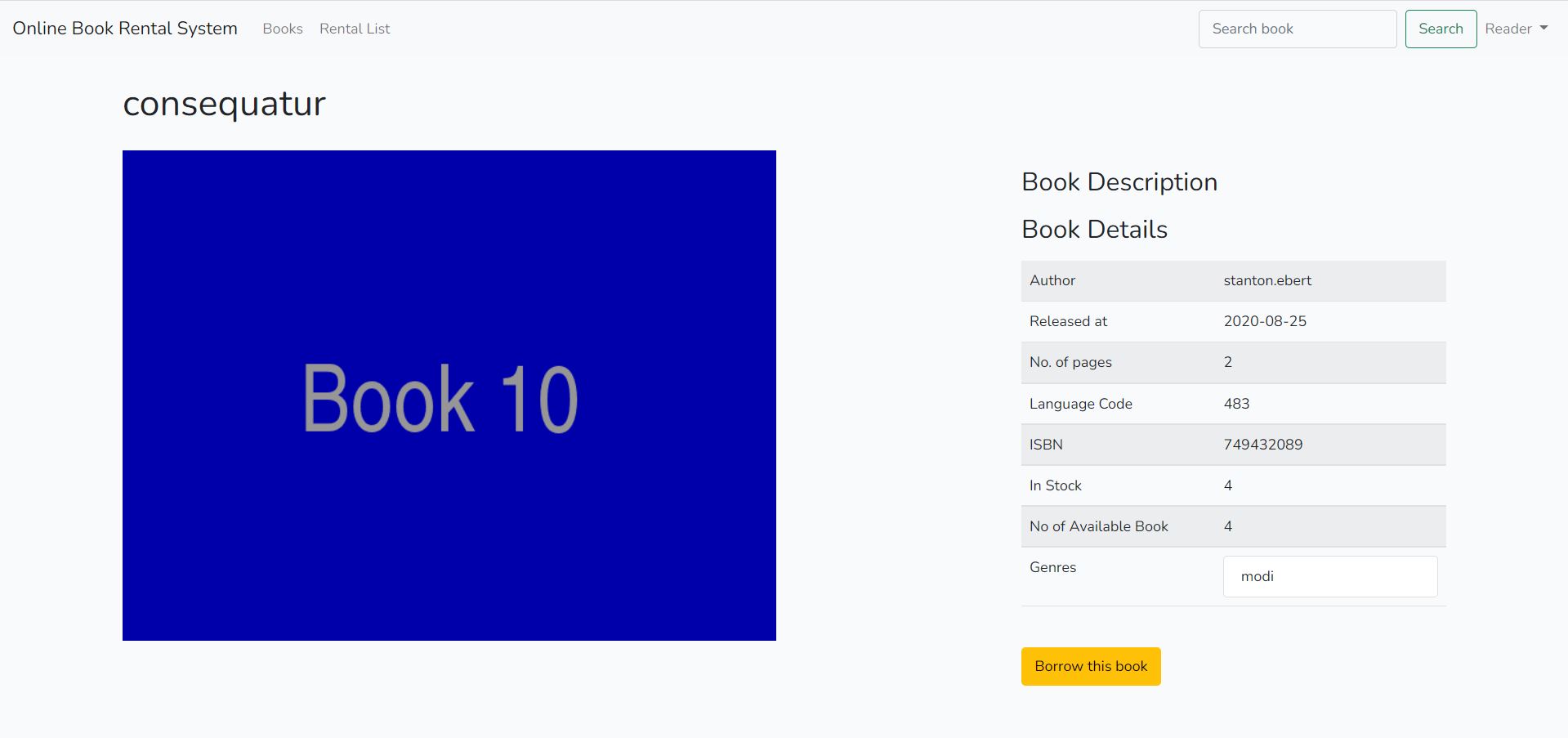 GitHub MugiJR/bookrental Online book rental system project