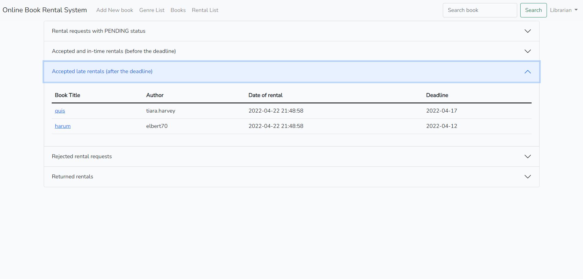GitHub MugiJR/bookrental Online book rental system project