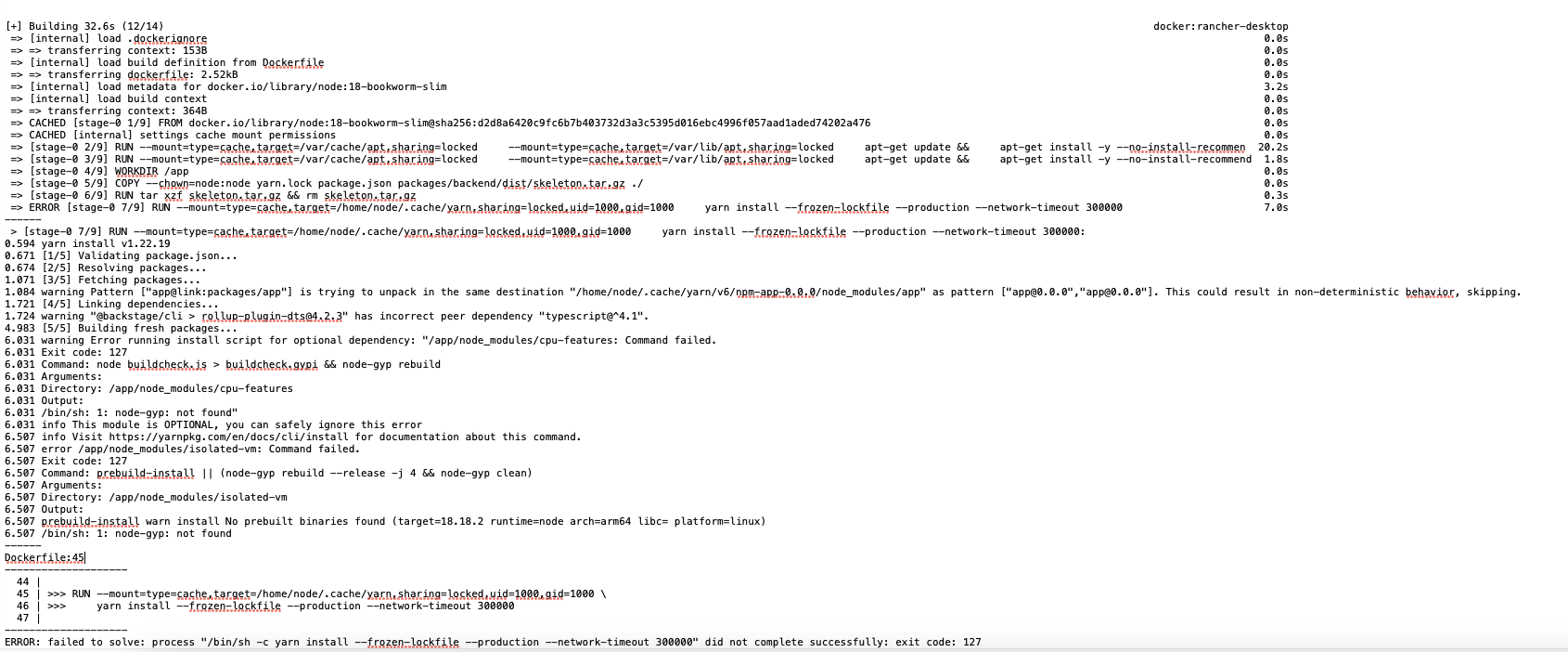 🐛 Bug Report Issue building docker image · Issue 20952 · backstage